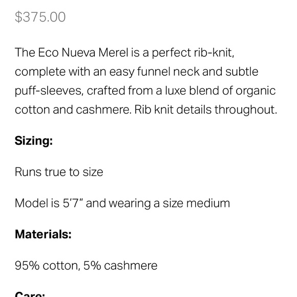 Apiece Apart Merel Sweater - Picture 4 of 5